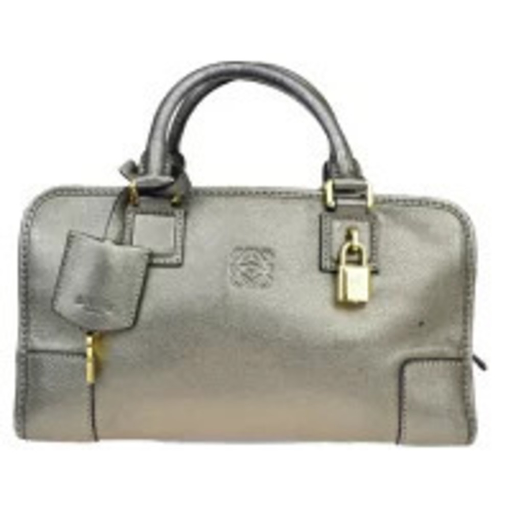 Loewe Amazona Handbag black gold leather padlock